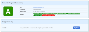 seo check securityheaders overall score a